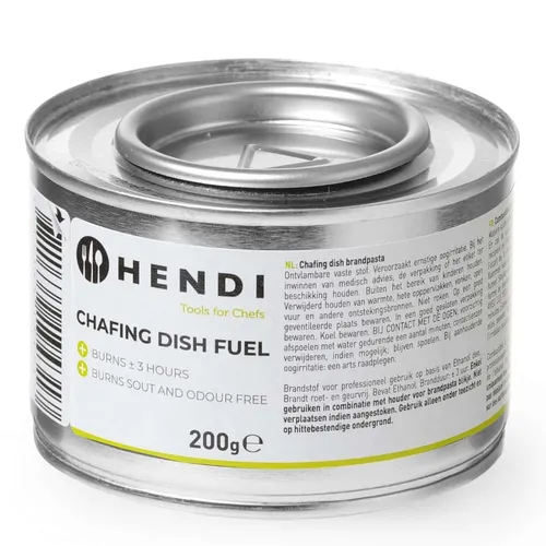 Hendi Brennpaste Ethanolbasis 72er Pack - Grillzubehör mit Bio-Ethanolbasis, rußfrei und geruchsneutral für sichere und effektive Nutzung in Chafing Dishes.