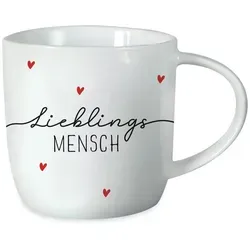 Grafik-Werkstatt Kaffee-Tasse fürs Büro | 300 ml | Porzellan Tasse zum verschenken | Lieblingsmensch, 1 Stück (1er Pack), Weiß