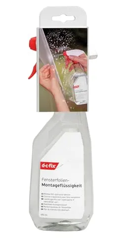 d-c-fix Montageflüssigkeit für Folien 500 ml - Fensterfolien Zubehör - einfache Folierung für Klebefolien, Sichtschutzfolien, Möbelfolien - Montage Spray zum Folieren Folienspray Sprühflasche