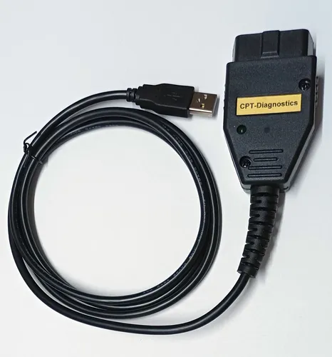 OBD-2 Diagnoseinterface für VW Fahrzeuge bis 2024 - Kompakte Schnittstelle zur Fahrzeugdiagnose, ideal zum Auslesen von Fehlercodes und Codieren. Perfekt für den professionellen Einsatz bei VW Modellen.