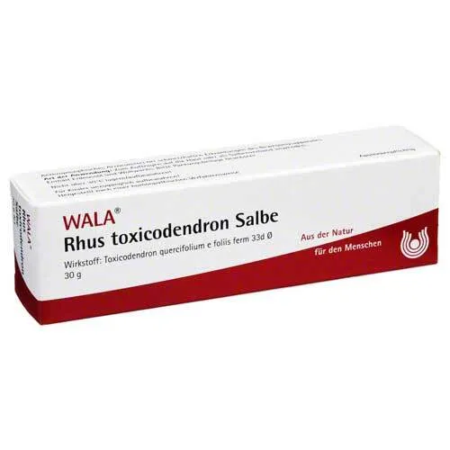 Rhus Tox. Salbe - Apothekenpflichtige Salbe zur Linderung von Schmerzen und Juckreiz, ideal bei Hautirritationen und rheumatischen Beschwerden.