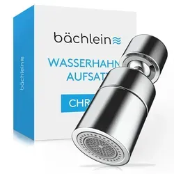 Bächlein Küchenarmatur Wasserhahnaufsatz mit 2 Strahlarten - Spültischarmaturen mit hochwertigem Chrom-Finish und 360° Schwenkbereich, ideal für müheloses Spülen und optimale Flexibilität in der Küche.