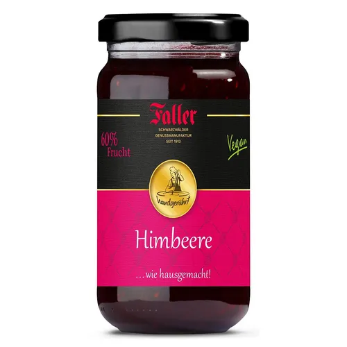 Faller Himbeer Konfitüre extra aus dem Schwarzwald mit 60% Frucht 330g