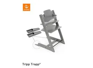 Stokke Hochstuhlaufsatz Baby Set² für Tripp Trapp - Storm Grey - Hochstuhlaufsatz für Kinder ab 6 Monaten, bietet optimale Unterstützung und Komfort für Ihr Baby beim Essen.