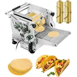 VEVOR elektrischer Tortillamaker - Sonstige Gastronomieartikel mit Antihaftbeschichtung für müheloses Tortilla-Backen, produziert bis zu 24 Tortillas pro Minute in zwei Größen (4 & 6 Zoll) – ideal für die schnelle Zubereitung von Sopes, Roti und Pita.
