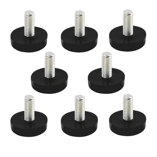 Haushalt Schreibtisch Gleiten Ausgleichsfuß M6x15mm Gewinde Schwarz 8Stück