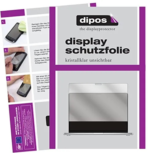 dipos I Schutzfolie kompatibel mit Apple MacBook Pro 16 Zoll (2021) Displayschutz-Folie klar