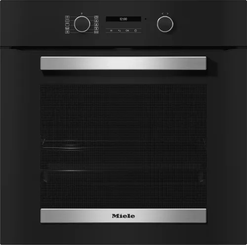Miele H 2465 BP Einbaubackofen - Obsidianschwarz/Edelstahl-Look - Backofen mit innovativer Heißlufttechnologie für gleichmäßige Garergebnisse und elegantes Design, perfekt für moderne Küchen.