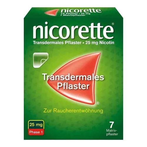Nicorette TX Pflaster 25 mg - 7 Stück - Suchterkrankungs-Medikamente, unterstützt beim Rauchstopp mit einer effektiven 25 mg Nikotindosis für einen leichteren Entzug.