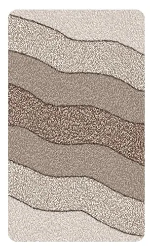 Kleine Wolke Badteppich Helena in Kaschmirfarben 70 x 120 cm - Eleganter Badteppich in harmonischen Beige- und Brauntönen, ideal für jedes Badezimmer. Rutschhemmend und waschbar bei 40 °C, sorgt für Komfort und Stil.