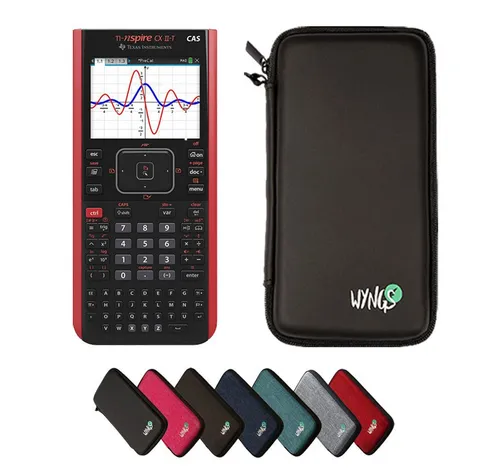 Texas Instruments TI-Nspire CX II-T CAS Taschenrechner mit Schutztasche - Taschenrechner mit CAS-Funktionen und robustem Hartschalengehäuse. Ideal für Schüler und Studenten, inklusive WYNGS Schutztasche für optimalen Schutz.
