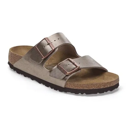 Birkenstock Pantolette Arizona BF Graceful in Silber, Größe 36 EU - Elegante und bequeme Pantolette aus hochwertigem Birko-Flor, ideal für den Alltag. Mit praktischem Schnallenverschluss und abriebfester Gummisohle für optimalen Komfort.