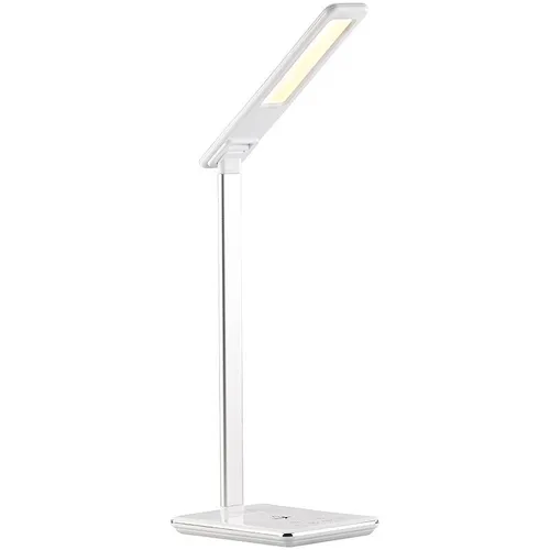 Lunartec Schreibtisch-Lampe, Qi-kompatibel, 4 Lichtfarben, 800 Lumen, dimmbar