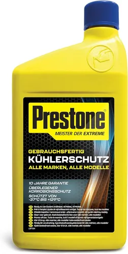 Prestone Kühlerschutz Fertigmix 1L - Optimaler Frostschutz für Ihr Fahrzeug - Frostschutzmittel für Kühlsysteme, schützt vor Frostschäden und Überhitzung, ideal für ganzjährige Anwendung.