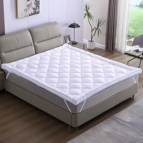 AMBINESS® Matratzen Topper Jacquard 80x200cm - Matratzenauflage mit Öko-Tex Standard, antimikrobiell und atmungsaktiv für optimalen Schlafkomfort in allen Jahreszeiten.