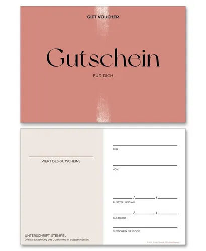Frank Paperman Geschenkkarte Gutschein für Salon und Studio - DIN-A6 Gutscheine zum Selbstgestalten, ideal für Friseur, Kosmetik und Wellness – aus 300 g/m² Recyclingpapier, umweltfreundlich und rechtssicher.