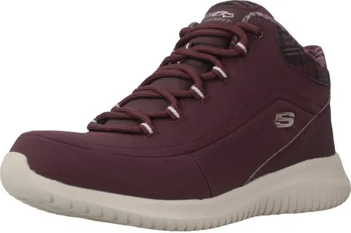 Skechers Damen Ultra Flex Hohe Sneaker - Rot (Burgundy 12918-Burg), 36 EU, bequem und stylisch für Wanderungen und Freizeit