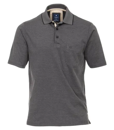 Redmond Polo-Shirt Uni 79 grau L - Poloshirt für Herren aus hochwertigem Baumwollmix, bietet eine normale Passform und angenehmen Tragekomfort für den ganzen Tag.