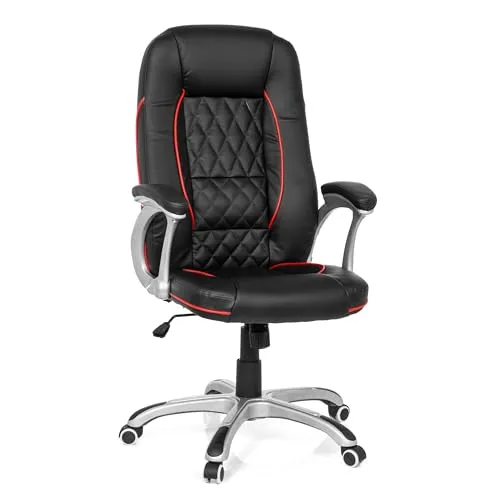 MyBuero Gamingstuhl RELAX AB100 Kunstleder mit Armlehnen - Bürostuhl mit hoher Rückenlehne und bequemer Polsterung, inspiriert von amerikanischen Sportwagensitzen für ultimativen Komfort beim Gaming oder Arbeiten.