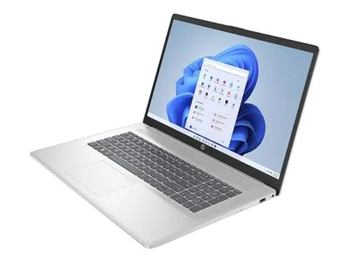 HP 17-cp0148ng - 17,3" FHD Laptop, Ryzen 5 5500U, 16GB RAM, 512GB SSD, nachhaltiges Design mit Lift-Hinge für komfortables Tippen