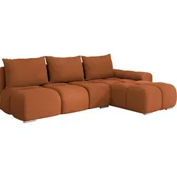 Mirjan24 Ecksofa Bukirt mit Bettkasten, 3 Sitzer L-Form Sofa mit Schlaffunktion, Eckcouch für Wohnzimmer, Couch mit Bettfunktion (Velo 627, Seite: Rechts)