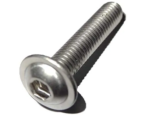 Stück Linsenkopf Schrauben mit Flansch M6x25 mm - ISO 7380/2 - A2 Edelstahl - Innensechskant - V2A – Linsenflanschkopfschrauben (10, M6x25 mm) 10