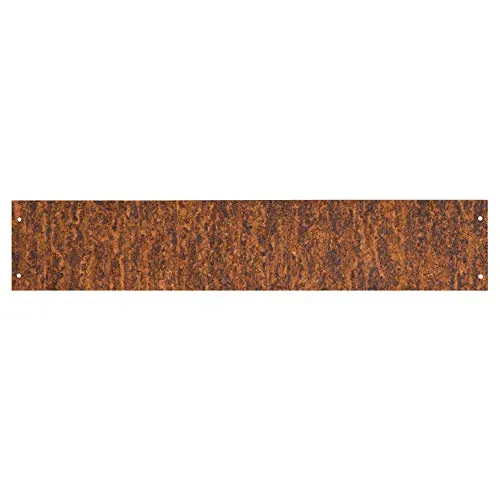 ESTEXO Rasenkante Edel-Rost 100 cm Cortenstahl - Hochwertige Beeteinfassung aus Cortenstahl mit edler Rost-Optik; stabile, umgebördelt Kante und erweiterbar mit Verbindern. Ideal für eine stilvolle Gartenumrandung.