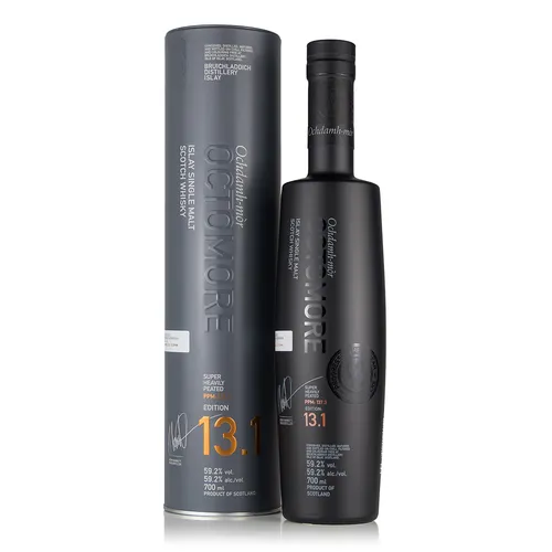 Bruichladdich Octomore 13.1 Single Malt Whisky - Erleben Sie den Bruichladdich Octomore 13.1 Single Malt Whisky mit 59,2 % vol. Ein intensiver, torfiger Genuss aus Islay, ideal für Whisky-Liebhaber. Schnell und sicher bei mySpirits bestellen!