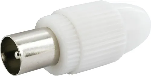 Schwaiger Koaxial Stecker KST11 532 weiß, 1 Stk.