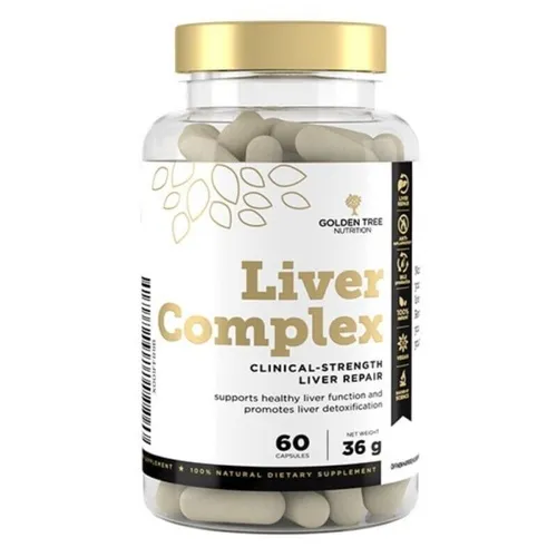 Golden Tree Leberkomplex, 60 Kapseln - Vitamine & Mineralien, unterstützt die Leberfunktion für ein besseres Wohlbefinden bei täglicher Anwendung