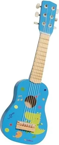 Eichhorn Gitarre für Kinder - Blaue Holzgitarre mit stimmbare Nylonsaiten, ideal für Jungen und Mädchen ab 3 Jahren
