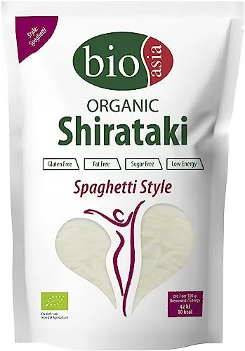 Bioasia Bio Shirataki Spaghetti – Kalorienarme Nudeln aus Bio-Konjakmehl (1 x 270 g) - Leckere, kalorienarme Pasta aus Bio-Konjakmehl. Ideal für die schnelle Zubereitung und vielseitig einsetzbar in vielen Gerichten. Glutenfrei und ohne Zucker, perfekt für bewusste Ernährung.