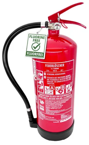 EXDINGER Schaum-Feuerlöscher ABF/-30FP 6l - frostsicher und effektiv - Frostsicherer Schaum-Feuerlöscher für Öl- und Fettbrände, ideal für Küchen. Mit geprüfter Qualität für langfristige Einsatzbereitschaft. Ein unverzichtbares Sicherheitsgerät für Gastronomie und Haushalte.