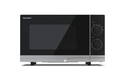 SHARP YC-PS201AES Mikrowelle - 700W, 20 Liter, 6 Leistungsstufen, mit praktischer Auftaufunktion und elegantem Design in Silber