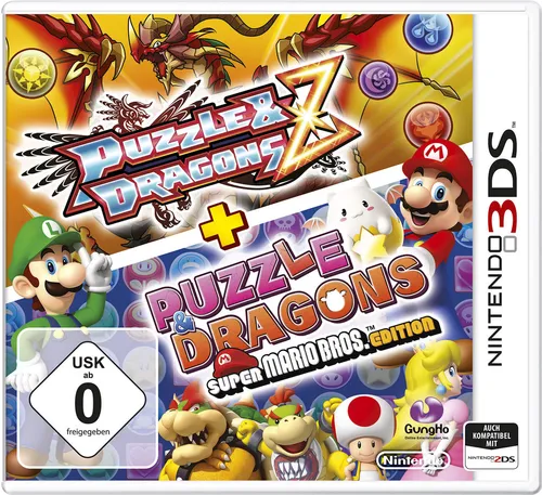 Puzzle & Dragons Z + Super Mario Bros. Edition für Nintendo 3DS - Beliebtes Partyspiel für die ganze Familie, USK ab 0 Jahren, ideal für stundenlangen Spielspaß auf der Nintendo 3DS.