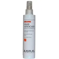 Justus System Volume Haarverdicker 200 ml - Haarkosmetik für dünnes Haar, verdickt das Haar bis zu 20 % und stärkt die Struktur von innen. Silikonfrei für fühlbar mehr Volumen und bessere Frisierbarkeit.