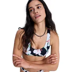 Roxy Bandeau-Bikini-Top Printed Essentials Schwarz XS - Stylisches Bandeau-Bikini-Top in Anthracite Spring Charming, ideal für den Strand. Mit bequemer Passform und pflegeleichtem Material, perfekt für unbeschwerte Sommertage.