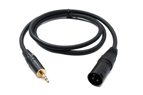 SYSTEM-S Audio XLR Kabel 100 cm 3 polig Stecker zu Klinke AUX 3,5 mm 3 polig