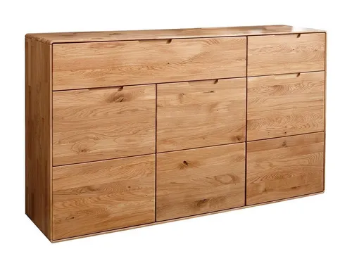 Kommode GOSE 3-türig aus massiver Wildeiche - Elegante 3-türige Kommode aus geölter Wildeiche, mit 2 praktischen Schubladen. Ideal für jedes Zimmer, sorgt für Ordnung und Stil in Ihrem Zuhause. Schnelle Lieferung in 4-6 Tagen.