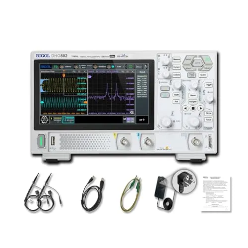 RIGOL DHO802 Tragbares Oszilloskop - Labor-Oszilloskope mit 70MHz Bandbreite und 12-Bit Auflösung, ideal für präzise Messungen in anspruchsvollen Umgebungen. Kompakt und mobil, perfekt für Feldtests und Entwicklung.