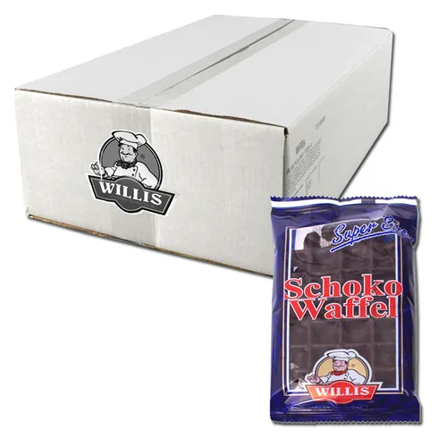 Willis Schoko-Waffel 90g - Super Size - Kekse & Kleingebäck, köstliche Schokoladen-Waffeln in großer Verpackung, perfekt für alle Gelegenheiten.