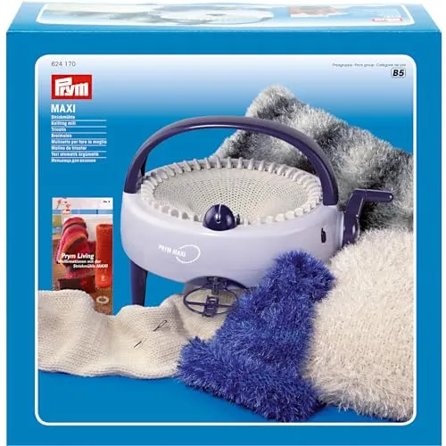 PRYM 624170 Strickmühle MAXI - Große Strickmühle für kreative Projekte - Stricknadeln: Große Strickmühle für schnelles Herstellen von Strickschläuchen, ideal für Anfänger und kreative Strickideen.