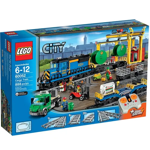 LEGO City 60052 Cargo Train - Güterzug mit RC - LEGO Set für die CITY Themenwelt, ideal für Kinder von 6-12 Jahren, mit 888 Teilen für kreatives Spielvergnügen und umfangreiche Bauprojekte.