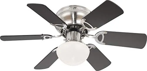Globo UGO 0307 Deckenventilator - Moderner Ventilator mit Beleuchtung, farblich wechselbaren Flügeln und energieeffizientem Rücklauf für Heizkostensparen