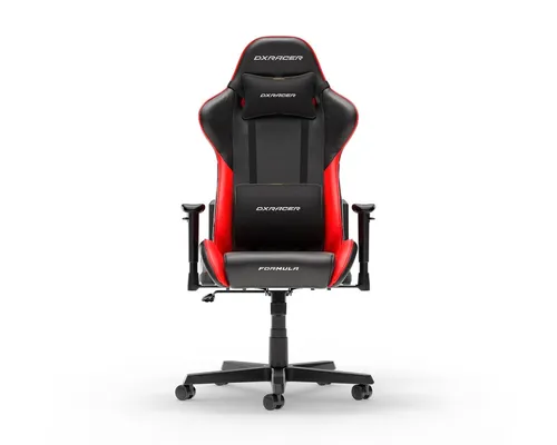 DXRacer Formula L Schwarz & Rot - Premium Gaming Stuhl - Ergonomischer Gaming-Stuhl mit verstellbaren Armlehnen und Rückenlehne, ideal für lange Gaming-Sessions. Maximale Kapazität 150 kg, empfohlen für Personen bis 185 cm.