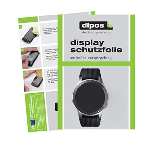 dipos I 2X Schutzfolie matt kompatibel mit Samsung Galaxy Watch 46mm Folie Displayschutzfolie