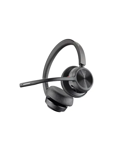 Poly Voyager 4300 UC 4320 Stereo Headset - Kabellos & Zoom zertifiziert - Headset für kabelloses Arbeiten mit USB-C und Bluetooth, ideal für professionelle Nutzung und klare Kommunikation.