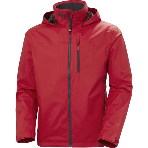 Helly Hansen Crew Hooded Jacket 2.0 rot L - Funktionsjacke für Herren, ideal für Segeln, mit wasserdichter, winddichter und atmungsaktiver HELLY TECH Protection-Technologie für optimalen Wetterschutz.