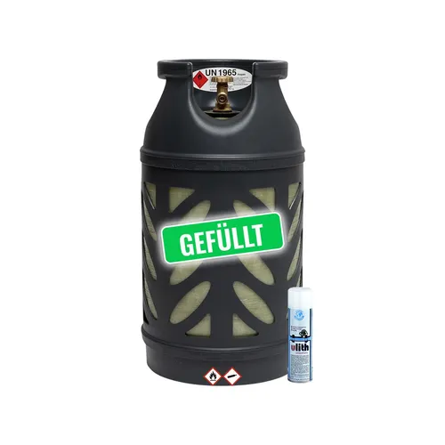 BlueCraft Gas 10 kg Propangasflasche inkl. Lecksuchspray - Sonstiges Camping & Outdoor, sichere Nutzung dank Lecksuchspray und ideal für Camping, Grillen oder Heizen.
