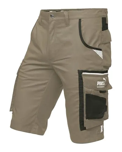 PUMA Workwear Precision X - Kurze Arbeitshose Herren - Robuste & Flexible Arbeitsshorts - Die PUMA Arbeitsshorts bieten 5 praktische Taschen für Werkzeug und Handy. Hergestellt aus reißfestem Mischgewebe, sorgen sie für Komfort und Bewegungsfreiheit bei handwerklichen Tätigkeiten – ideal für Bau und Heimwerk.